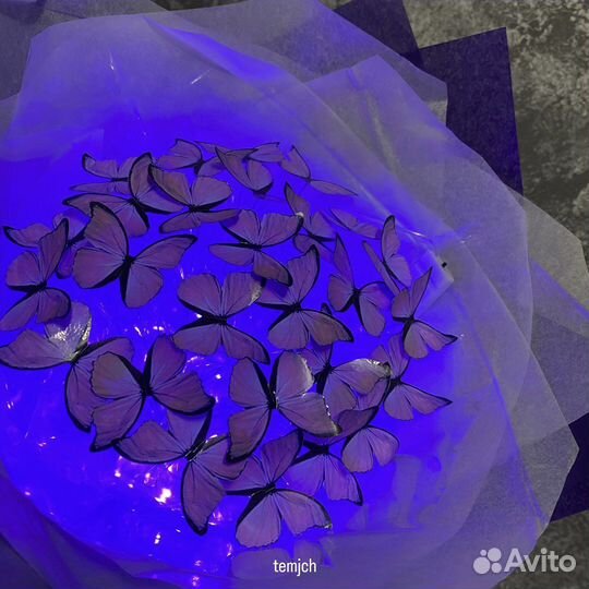 Розовый букет из бабочек 27 шт