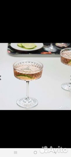 Бокалы для шампанского IKEA 4 шт. икеа шампанки