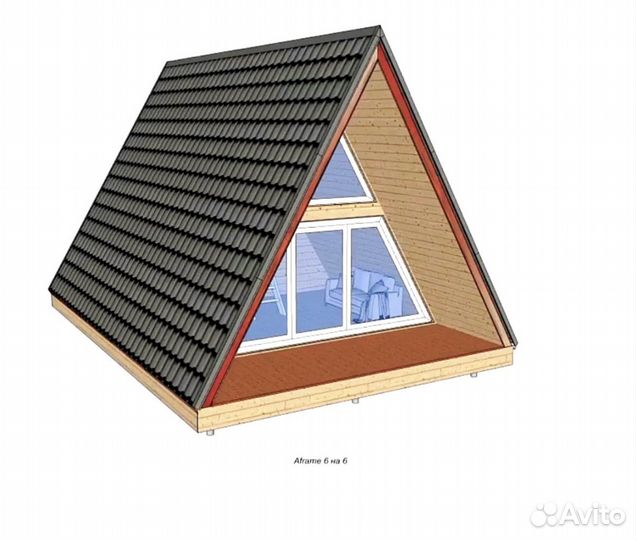 Проект дома A-frame 6x6
