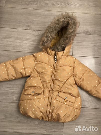 Куртка пуховик для девочки zara зима осень