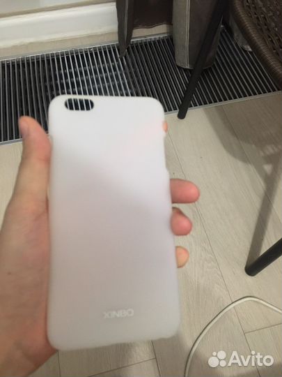 Чехол новый Xinbo белый пластиковый для iPhone 6+