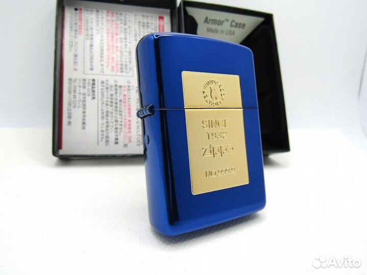 Зажигалка Zippo Armor - Deep Blue Gold Ingot