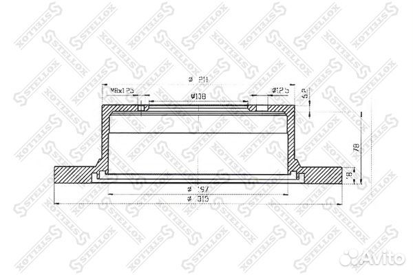 6020-3022-SX диск тормозной задний Mitsubishi