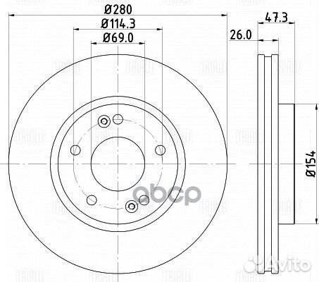 Диск тормозной Kia ceed (07) /Cerato (09) /Hyun