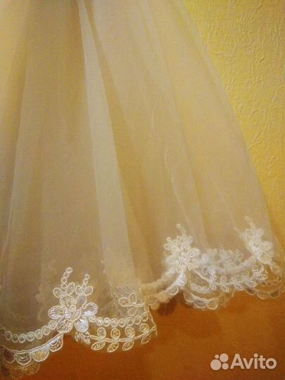 Свадебный аксессуар. Айвори фата