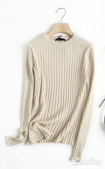 Женский базовый однотонный свитер/джемпер