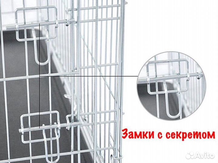 Оцинкованная клетка для собак номер 4