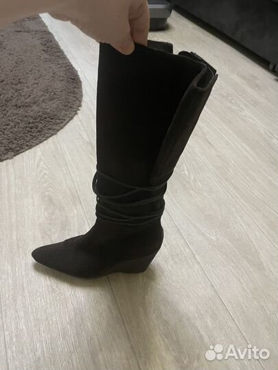Сапоги замшевые демисезон