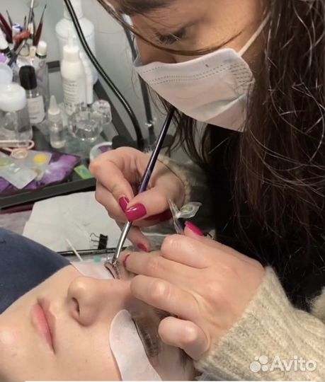 Курсы наращивание ресниц. Обучение. Ламинирование