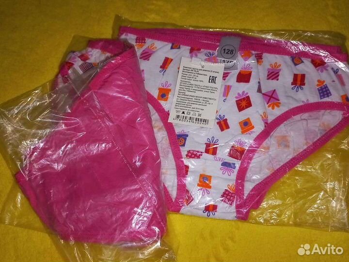 Набор из 2 трусов для девочки на рост 128 Новые