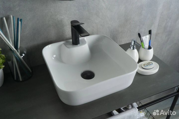 Раковина Gid Geométrico N9443 51154 белая, 41x41x15