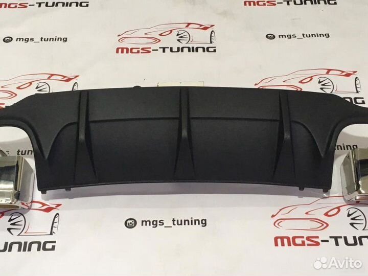 Mercedes С63 амг диффузор с насадками ромб