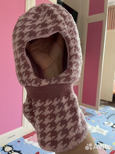 Шапка шлем зимняя для девочки