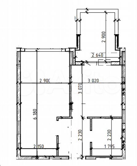 1-к. квартира, 39 м², 1/4 эт.