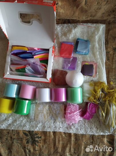 Атласные ленты, полубусины, кружева и другое