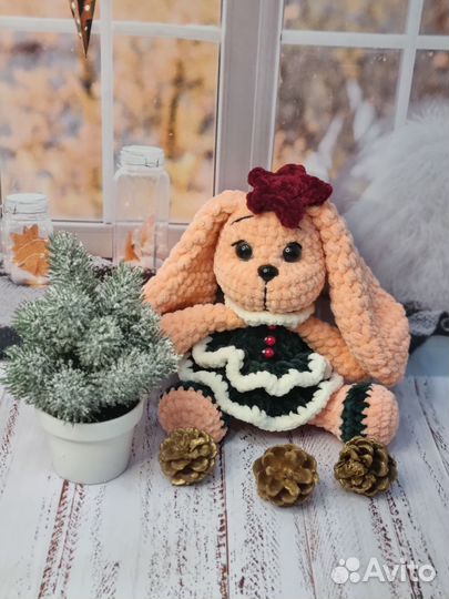 Мягкая игрушка заяц ручной работы