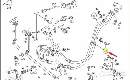 Трубка кондиционера Mercedes V W638 111.978 2.3L