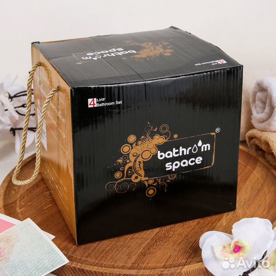 Набор аксессуаров для ванной комнаты 'Стиль', 4 предмета (мыльница, дозатор для мыла, 2 стакана), цв