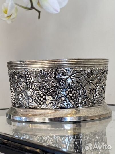 Антикварная фигурка посеребрение, подставка под бу