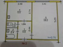 1-к. квартира, 36 м², 1/2 эт.