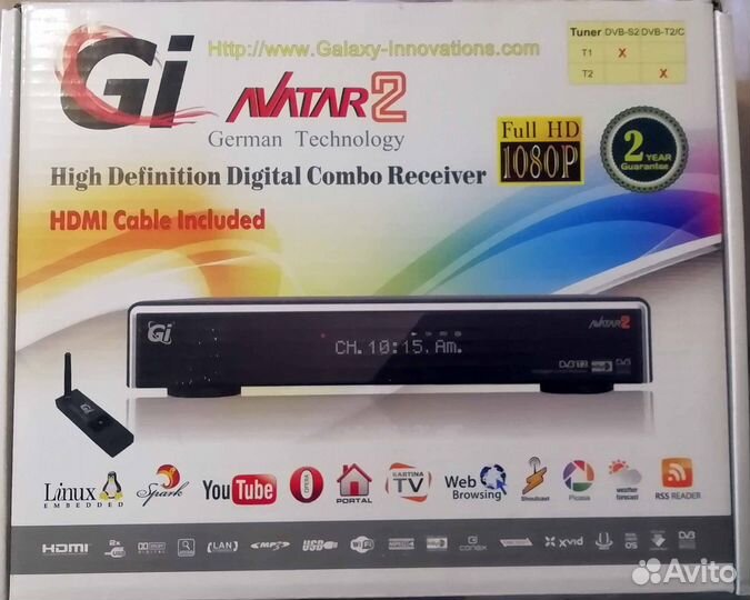 Спутниковый (эфирный и кабельный) ресивер Avatar 2