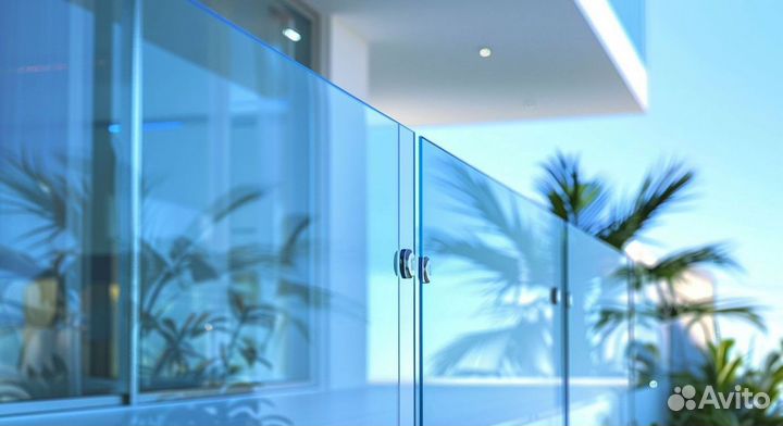 Стеклянное ограждение под кдюч