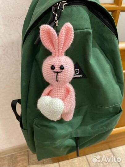 Зайка брелок ручной работы. Подарок на 8 марта