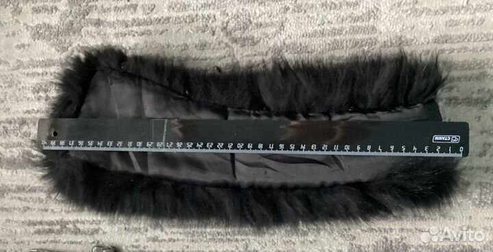 Опушка на молнии 60 см натуральный мех