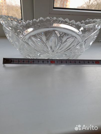 Ваза, салатница хрустальная СССР