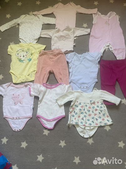 Детские вещи пакетом для девочки от 0 до 3 мес