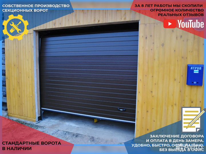 Автоматические секционные гаражные ворота