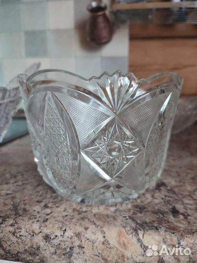 Хрустальная конфетница, салатник