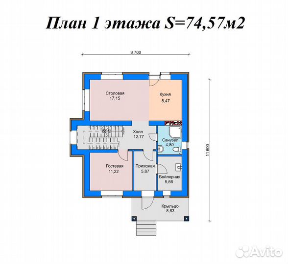 Проекты домов для ипотеки и строительства - 140,7