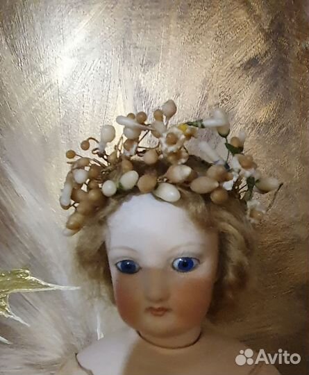 Восковый венок для антикварной куклы.Аксессуары