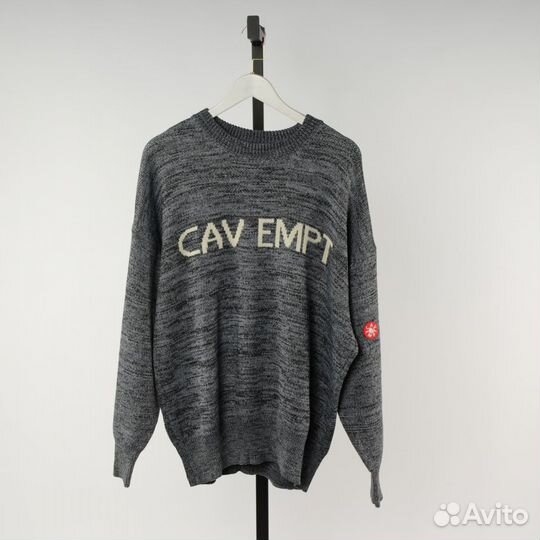 Cav empt свитер серый из хлопка