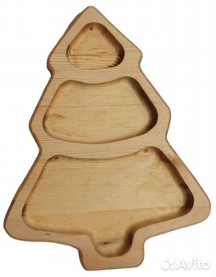 Менажница Ёлочка деревянная