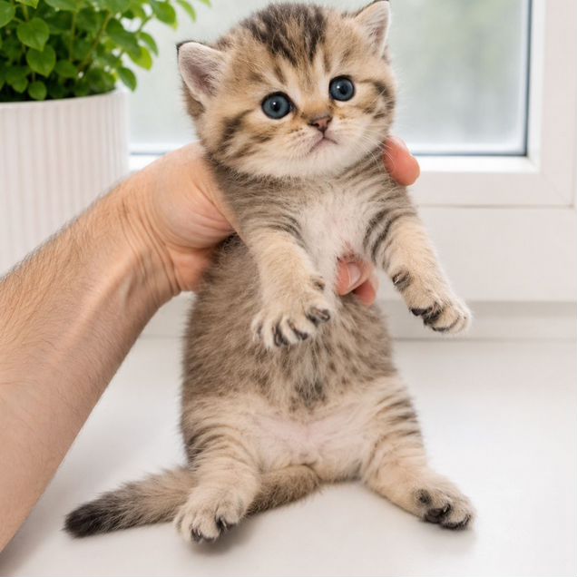 Шотландский прямоухий короткошёрстный котёнок