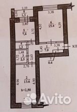 2-к. квартира, 49,3 м², 3/5 эт., Стерлитамак