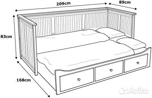 Кровать кушетка IKEA хемнэс