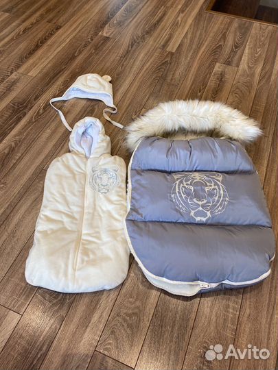 Детский конверт на выписку зимний