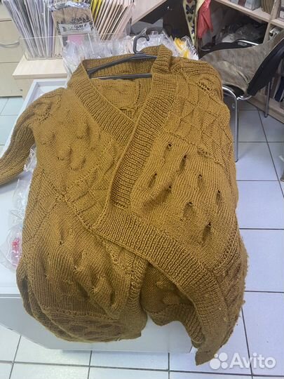 Пончо кардиган