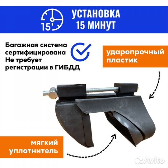 Багажник Hyundai Santa Fe 2000-12Favorit крыло чер