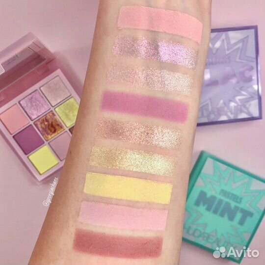 Палетка теней huda beauty pastels Rose