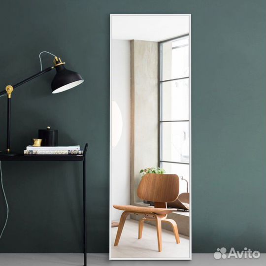 Зеркало напольное в серебристой раме 45*170см