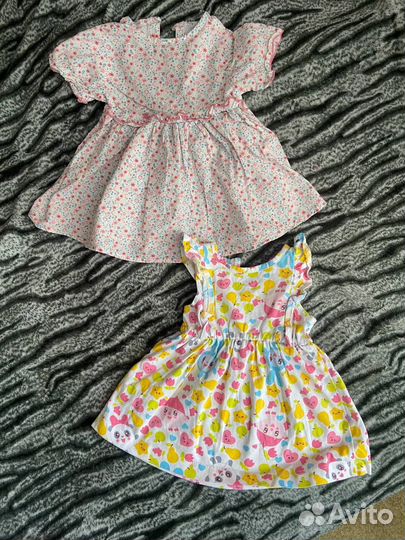 Летняя Одежда для девочки, пакетом р.68 3-6 мес