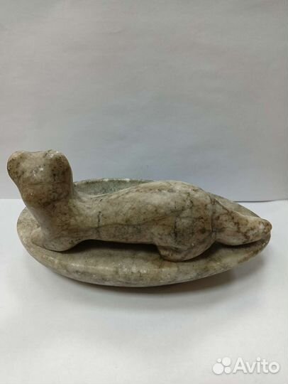 Пепельница песец мрамор СССР