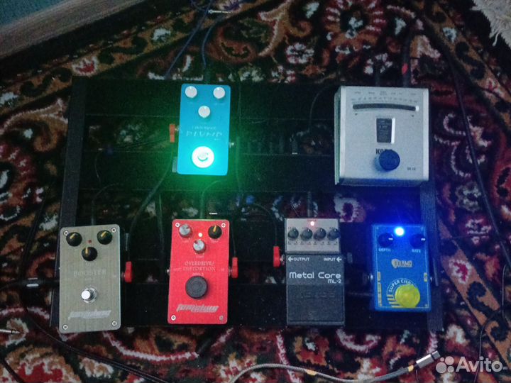 Гитарные педали эффектов + педалборд