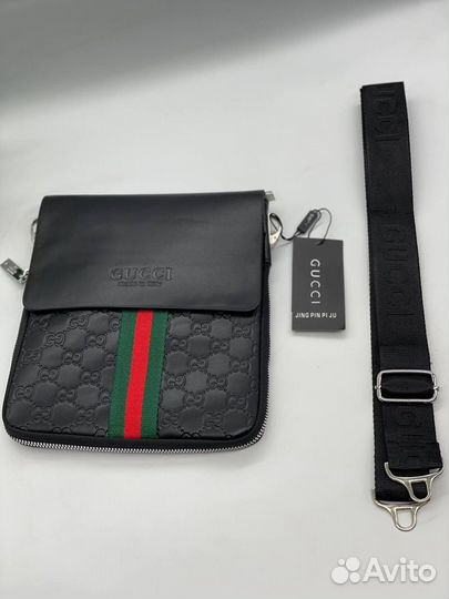 Мужская сумка Gucci чёрная