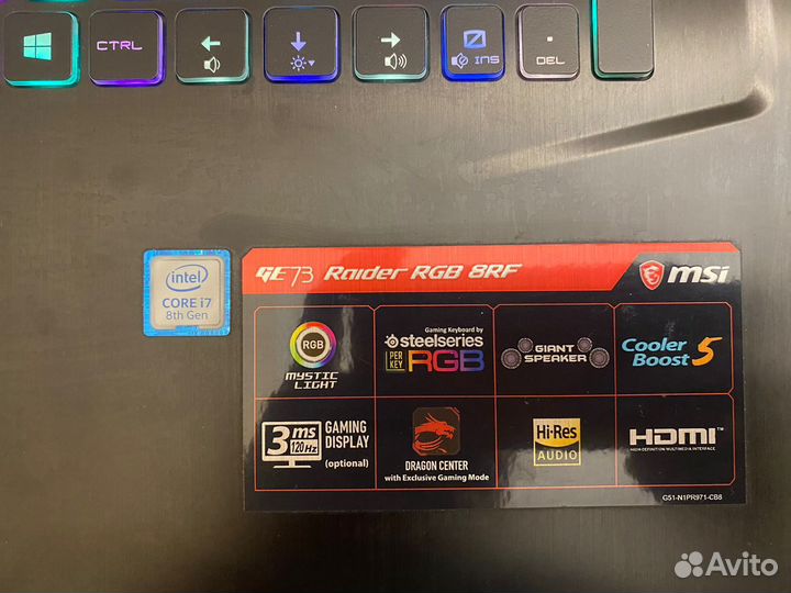 Игровой ноутбук msi 17.3