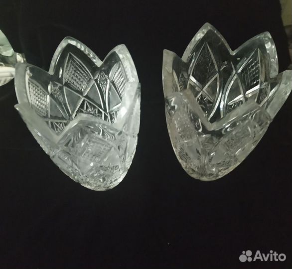 Вазы парные хрусталь